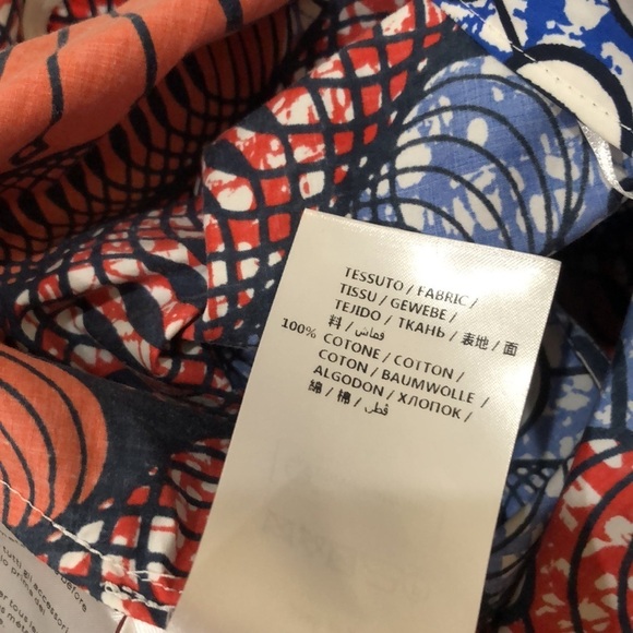 Stella McCartney Dress Size 36 US 2 Blue Red Floral Geometric Print - Picture 10 of 13